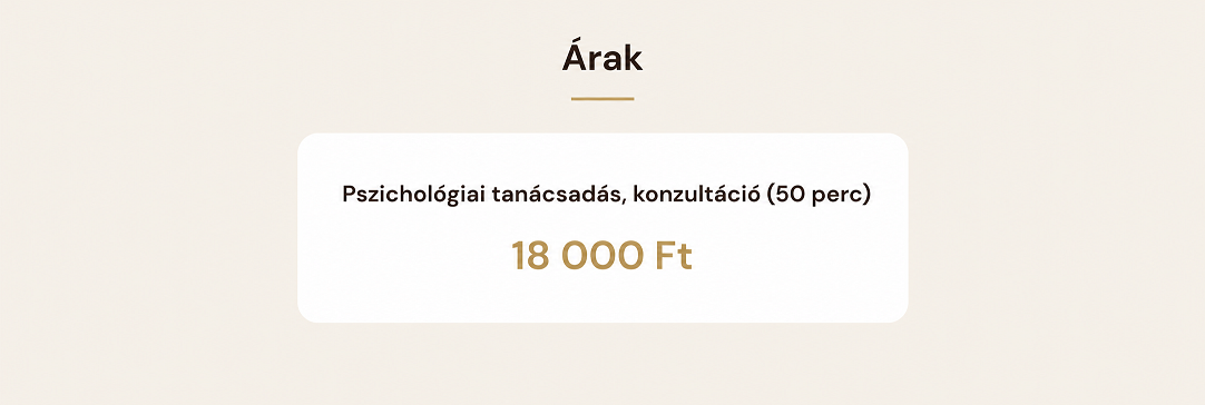 Pszichológiai tanácsadás, konzultáció (50 perc) 18 000Ft